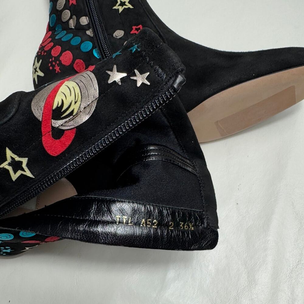 Valentino Garavani 'Astro Couture' Booties in Black Suede Women's Size EU 36.5 - Picture 11 of 13